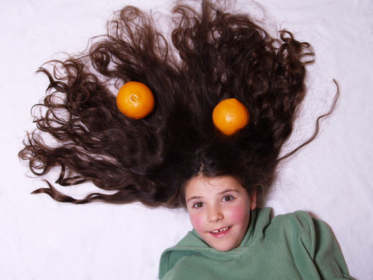 ...und in den Haaren Orangen