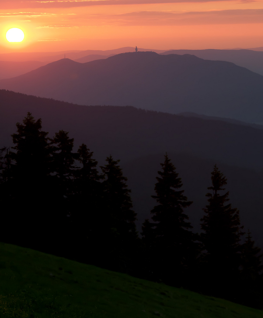 ...und noch ein Sonnenuntergangsfoto aus dem Bayerischen Wald