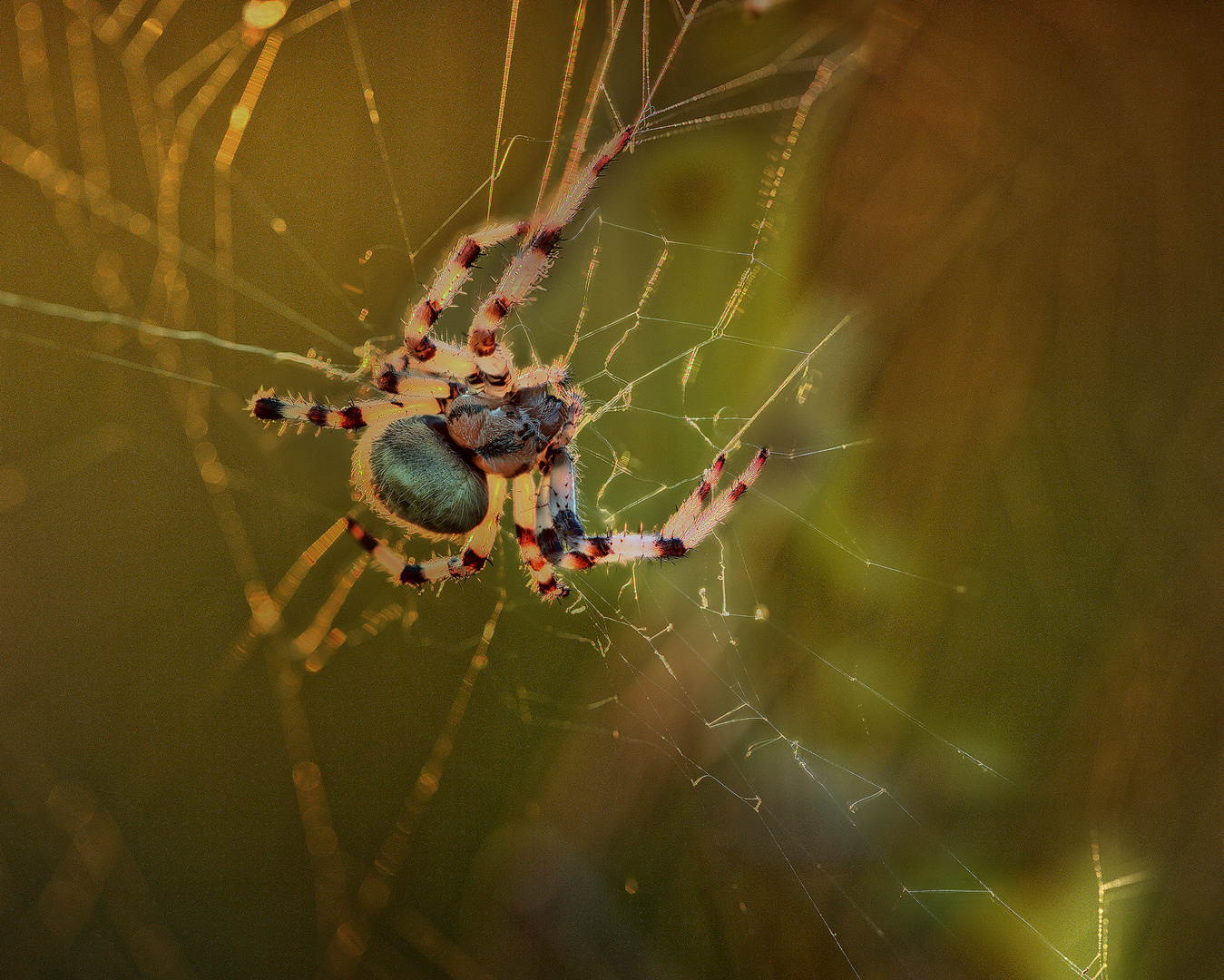 Und noch einmal: Faszinierend und farbenprächtig: Spinne Araneus quadratus 3