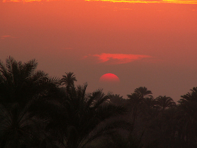 ...und nochmal Sonnenuntergang in Luxor