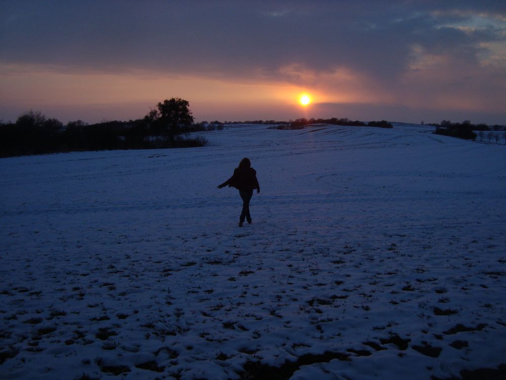 Und so schreitet sie in den Sonnenuntergang hinein...