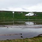 und überall fließt Schmelzwasser vom Gletscherplateau