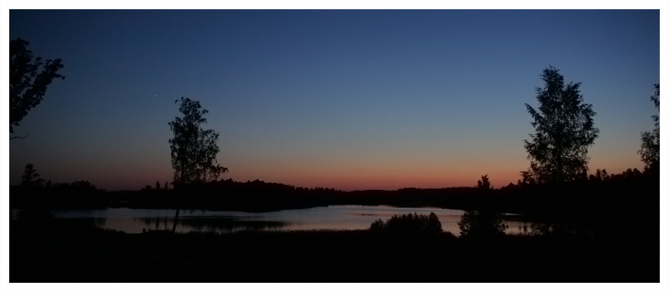 Und wieder der Kyrksjön, diesmal bei Nacht...