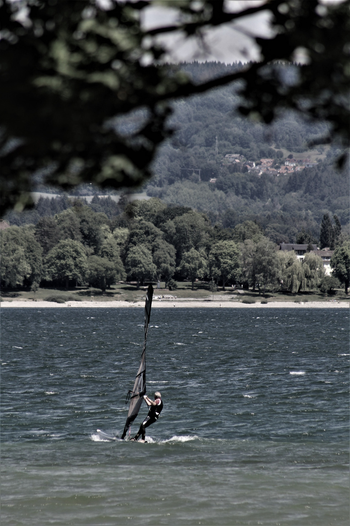 und wieder geht es im Gleitflug über das Wasser