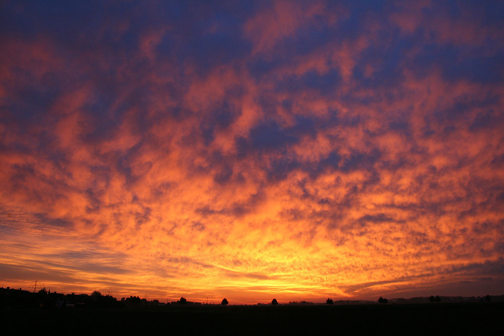 Und wieder packte mich ein Sonnenuntergang