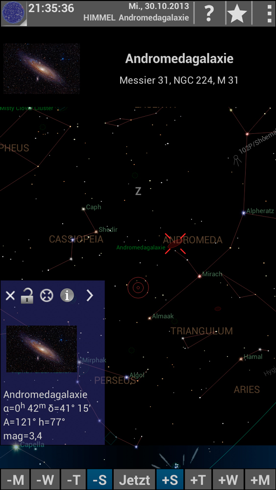 Und wo findet man M31 genau?