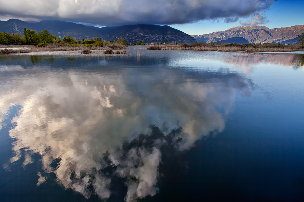 Under a cloudy sky