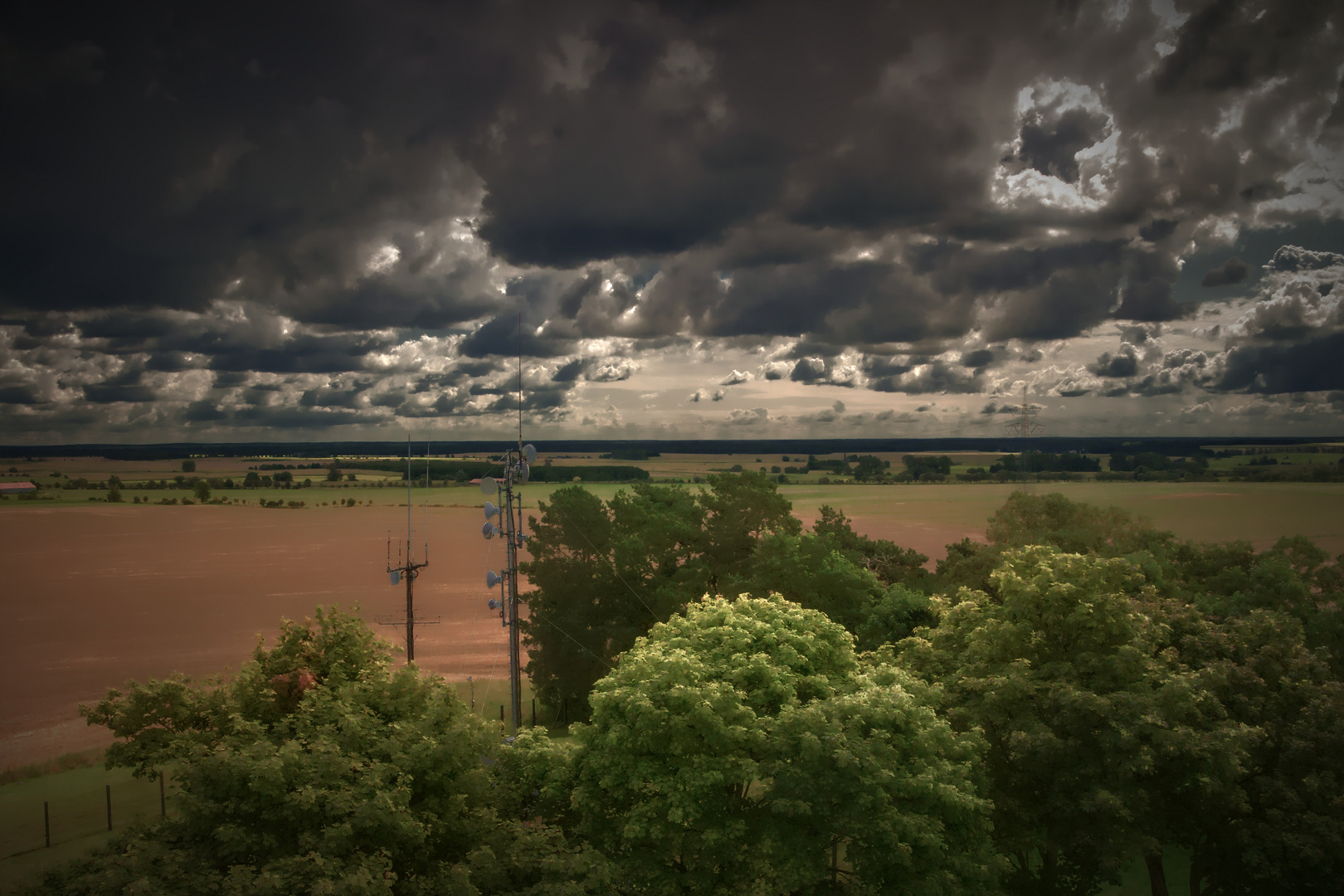 under clouds