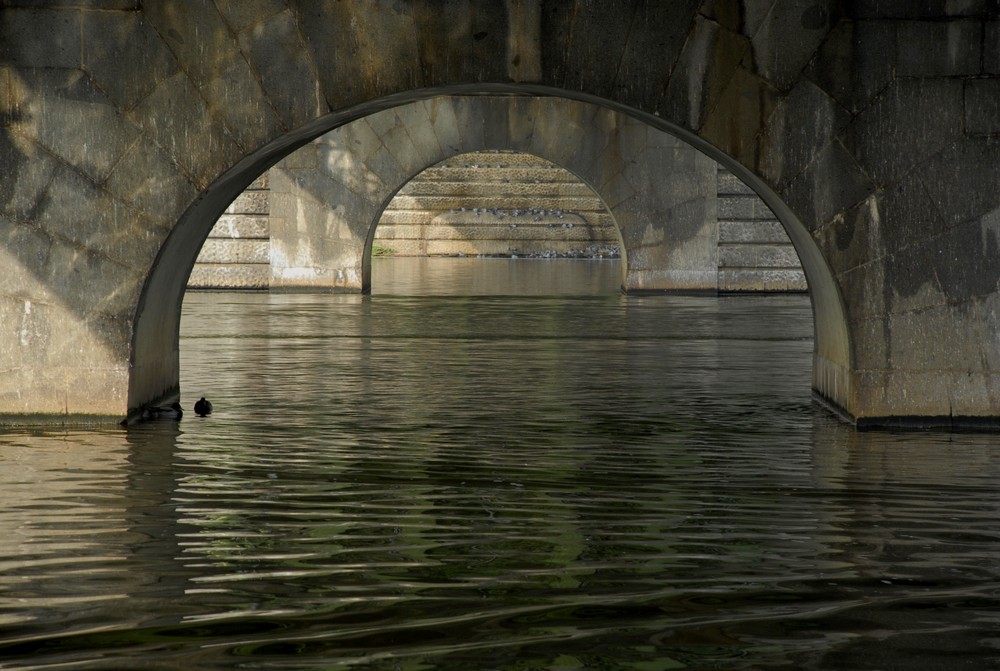 Under the bridge...