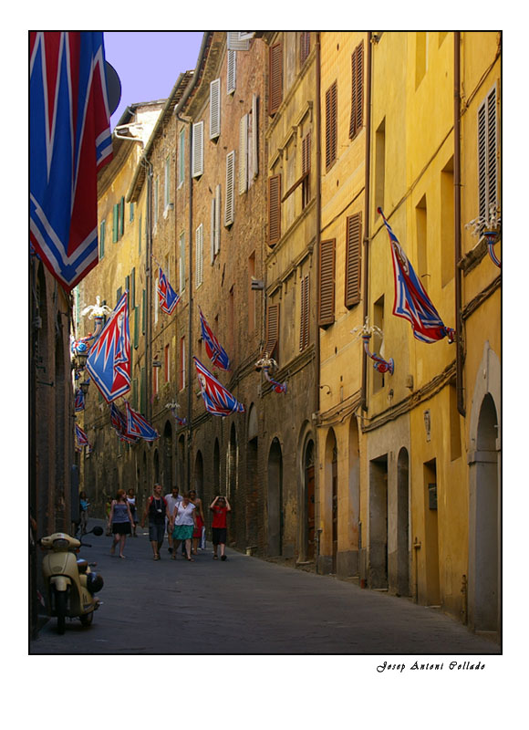 Under the flags