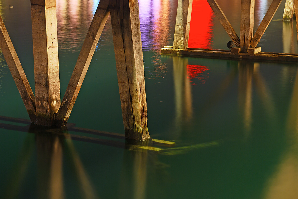 under the kappelbrücke in lucerne