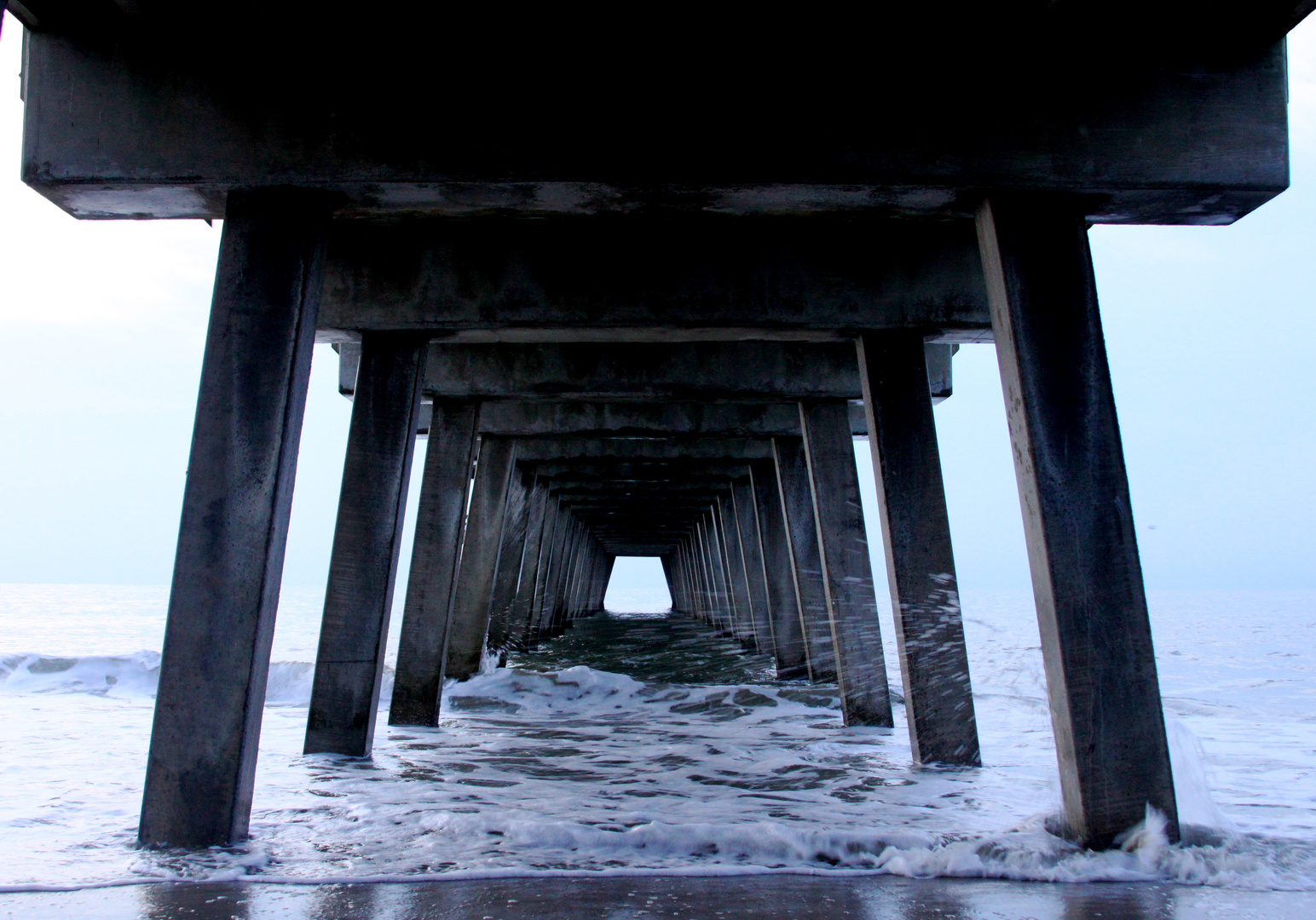 under the pier