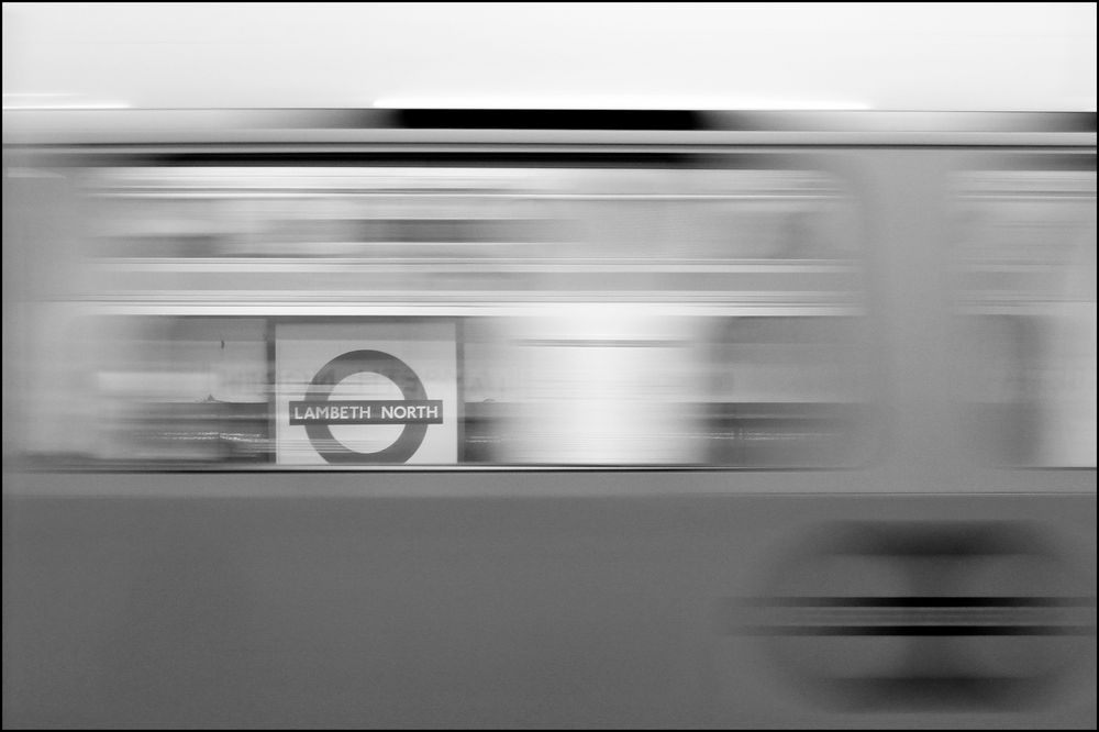 underground train at lambeth north in london
