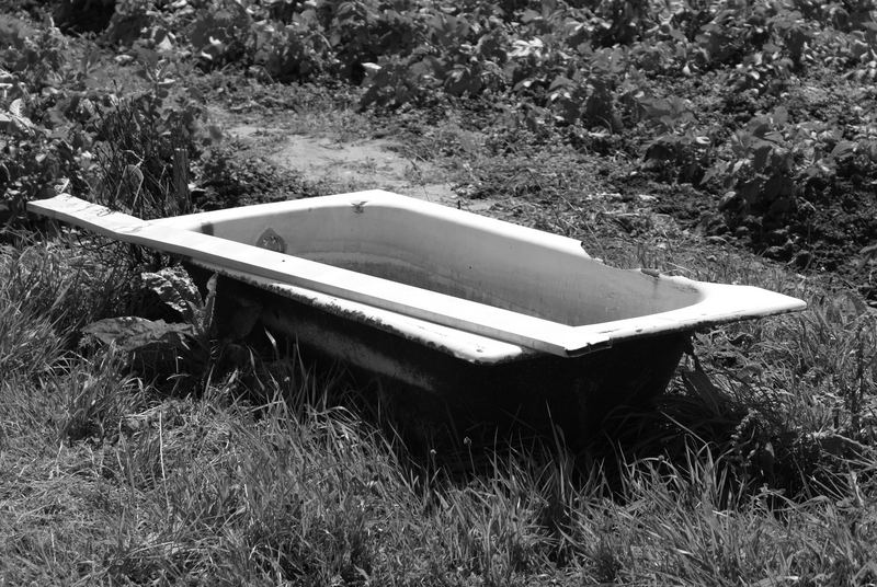 Une baignoire dans un potager (Damgan - 56)