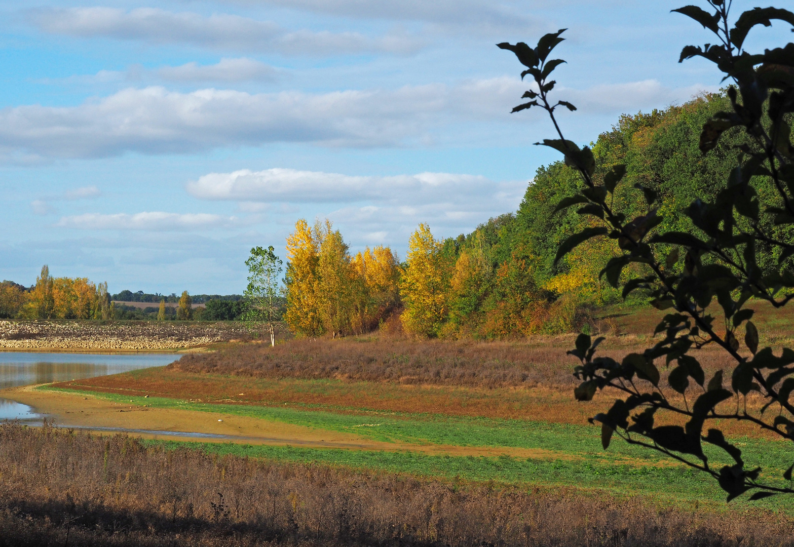 Une berge du lac du Bousquetarra en automne