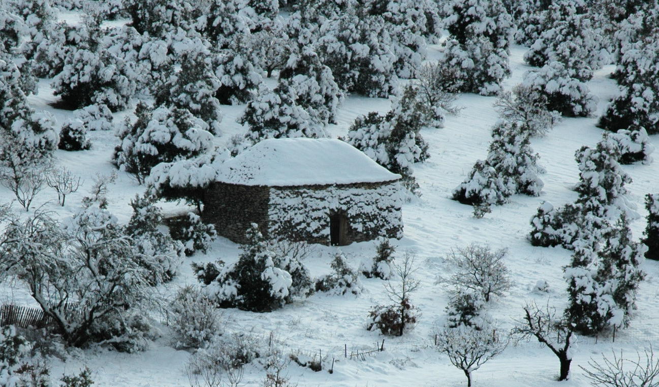 Une Borie sous la neige..