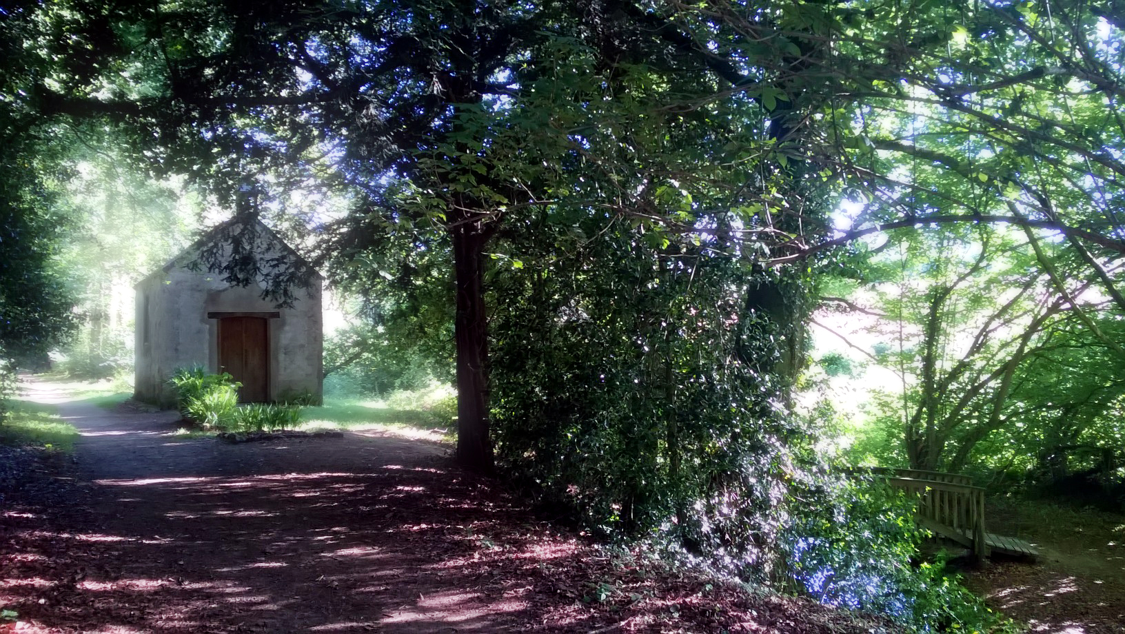 une chapelle dans le bois.........