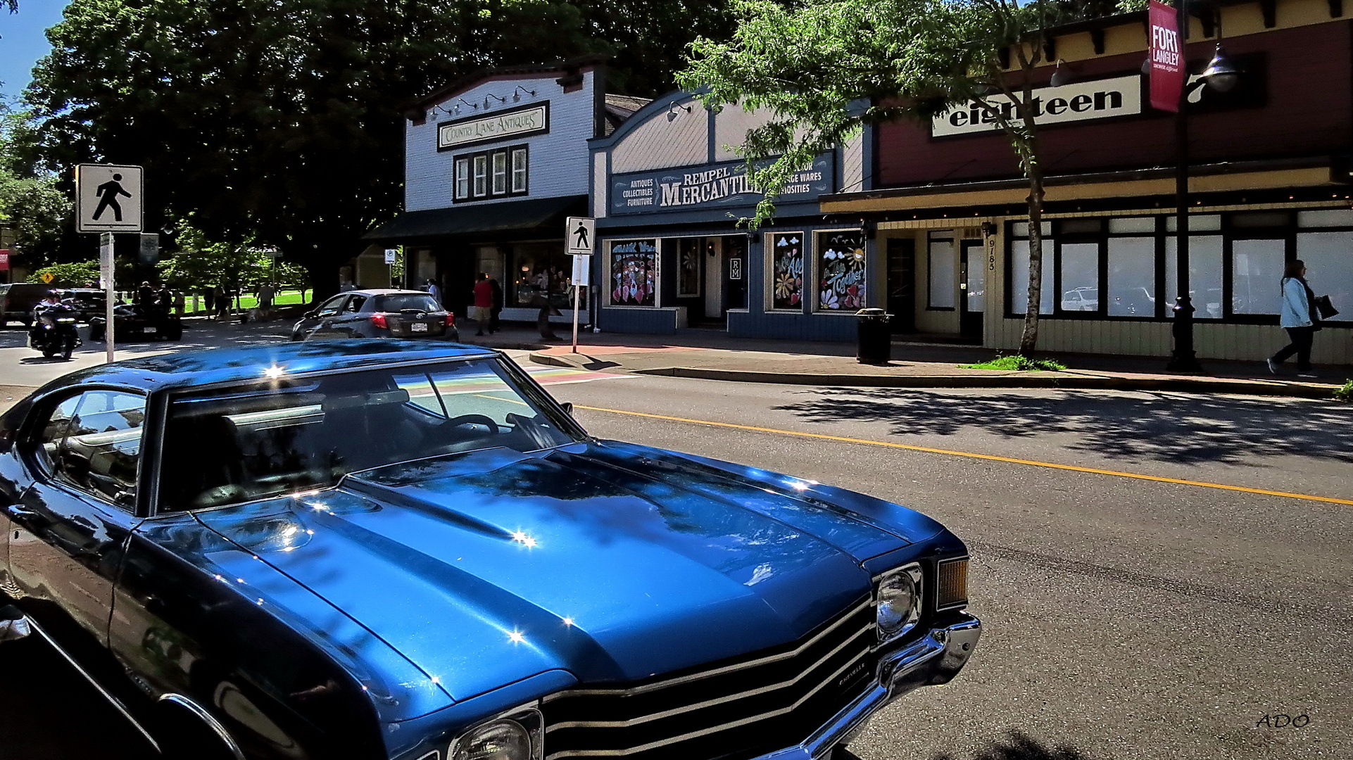 une Chevrolet Chevelle bleue