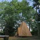 Une des cabanes du jardin botanique