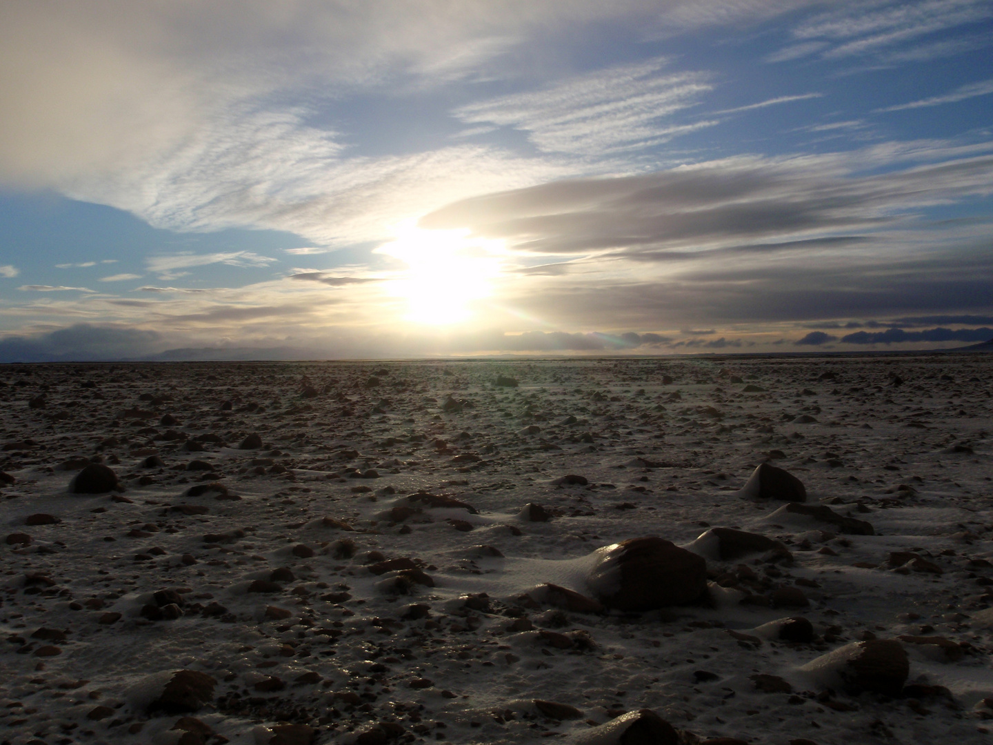 une fin de journée glacial a kerguelen