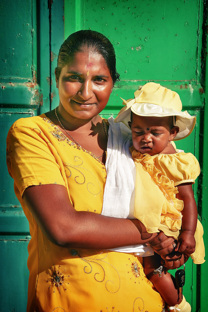 Une idienne et sa fille