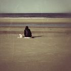 Une journée sur la plage d'hiver