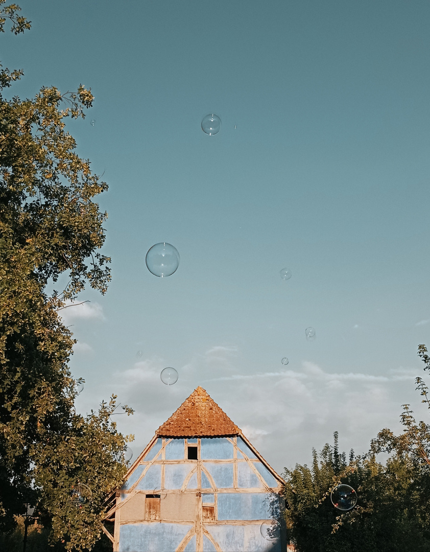 Une maison bleue