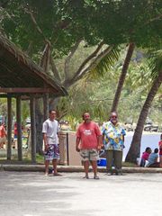 Une partie de pétanque