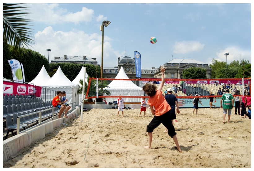 Une partie de volley ball