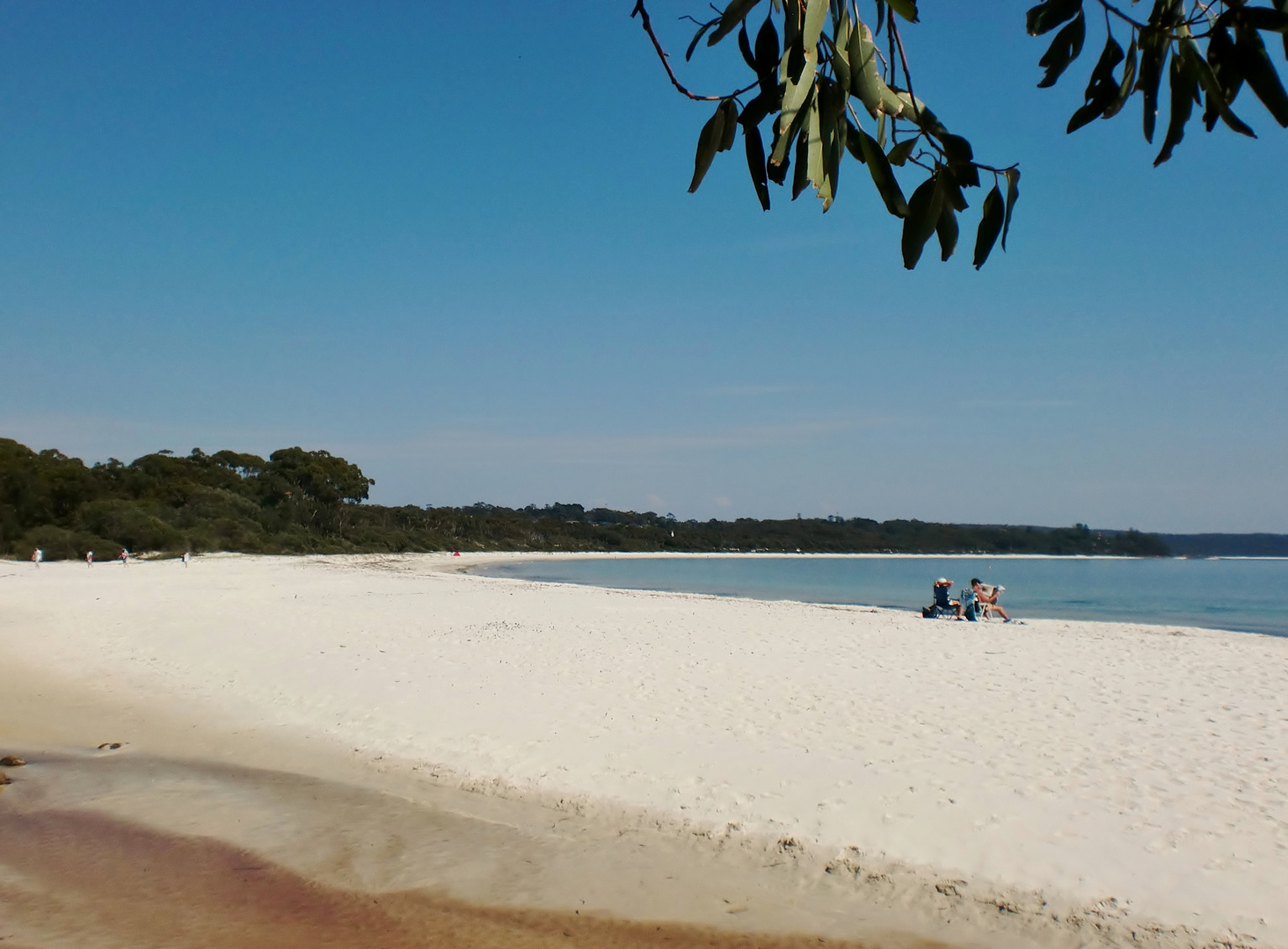 Une plage de sable blanc