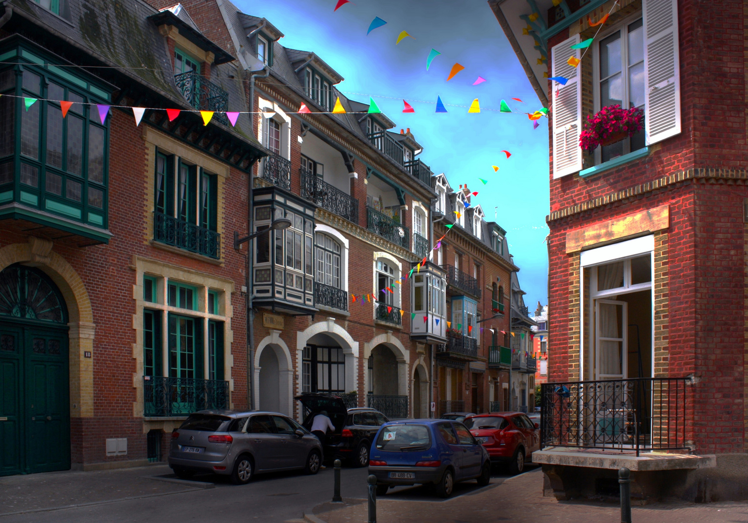 Une rue de Mers les Bains / 80 (Somme)