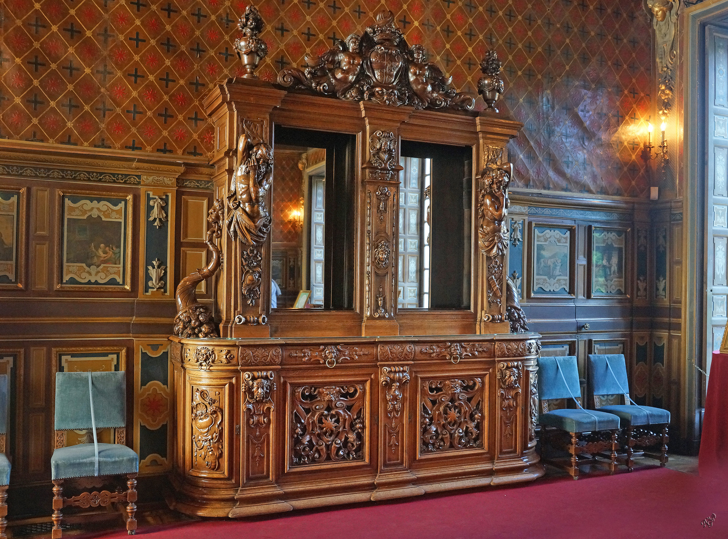 Une salle du chateau à Cheverny