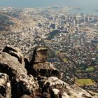 Une vue du Cap du sommet de la Table Mountain (Afrique du sud)