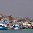 Une vue du port de Saint Vaast la Hougue (Manche)