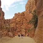 Une vue du Siq à Petra