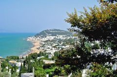 Une vue sur la côte de La Marsa depuis Gammarth