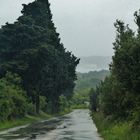  unerwartet ein   Landregen