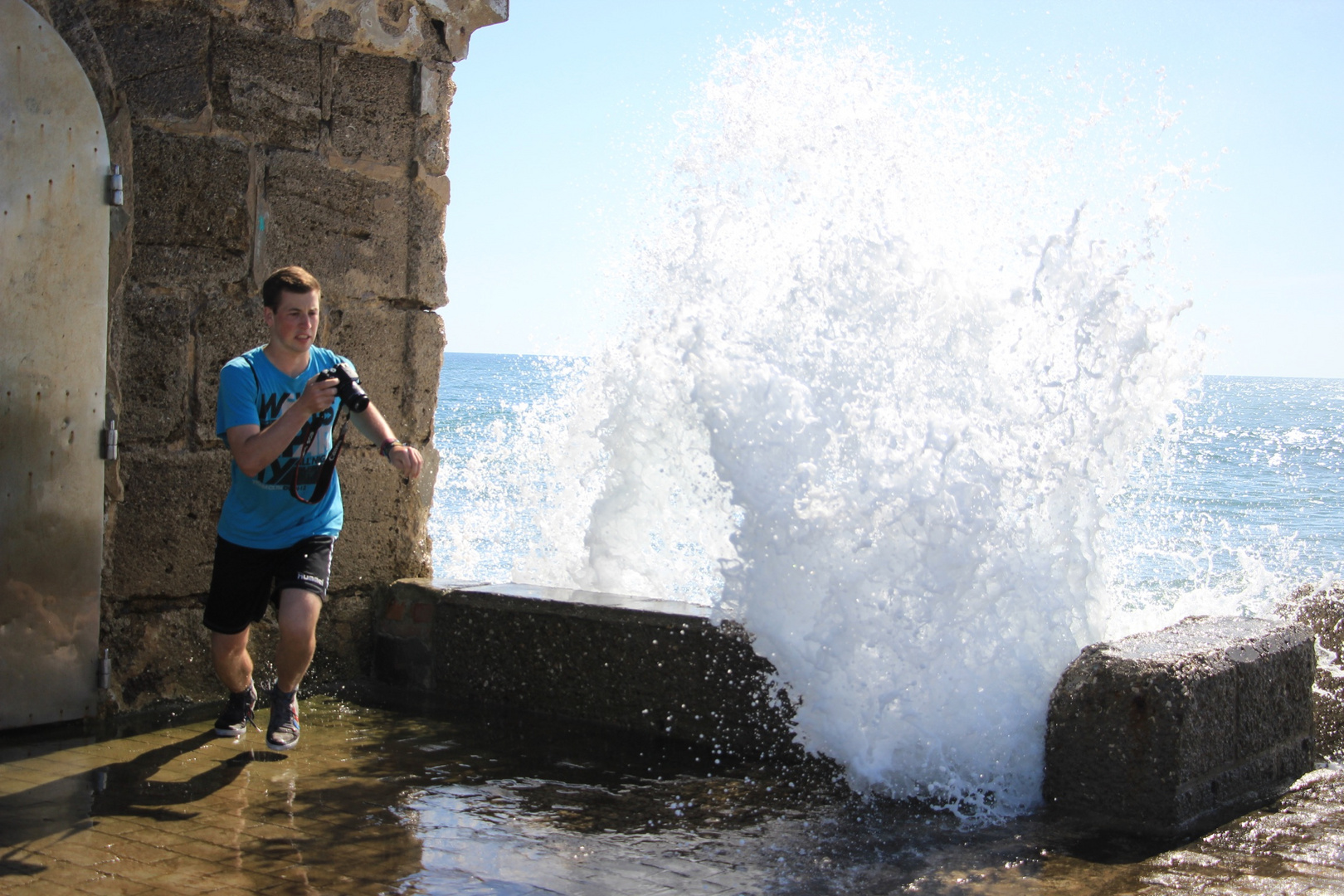 Unerwarteter Wasserschwall