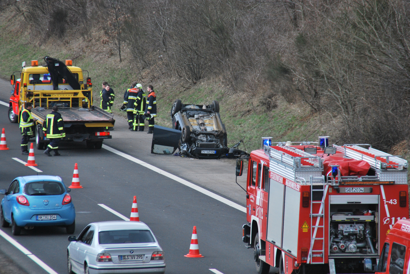 Unfall auf der A 8