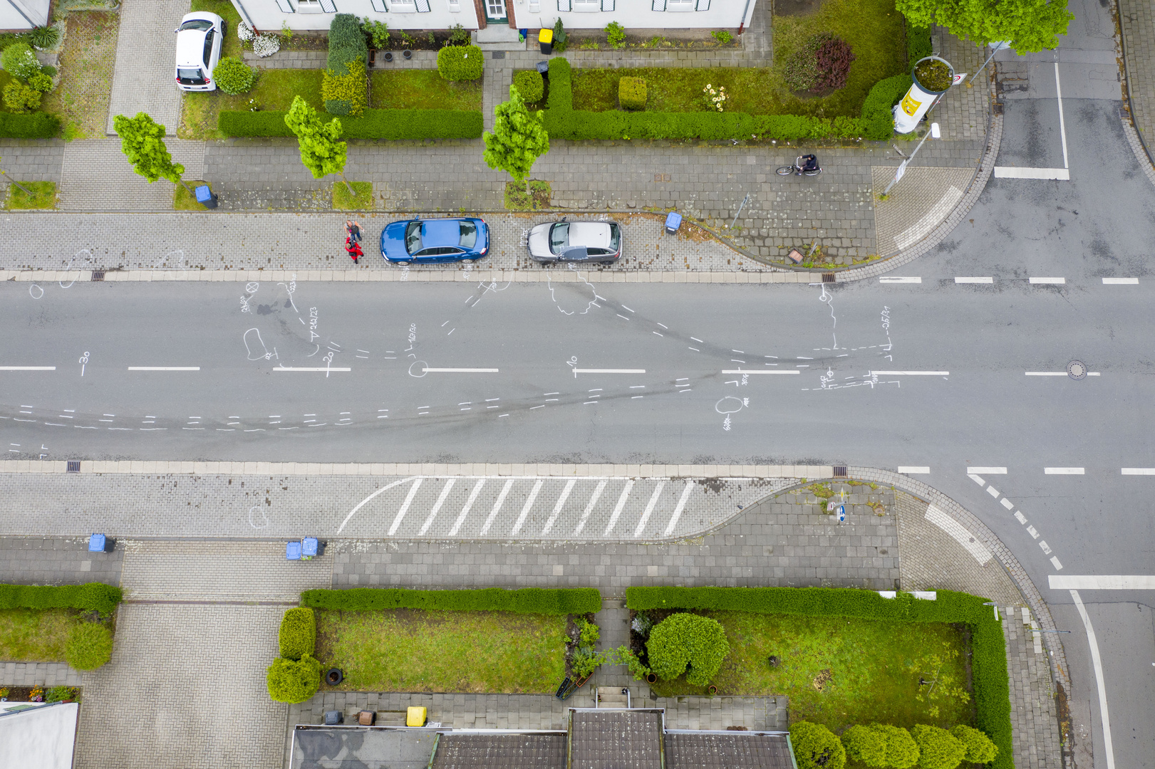 Unfallstelle nach dem illegalen Autorennen vom Ostermontag