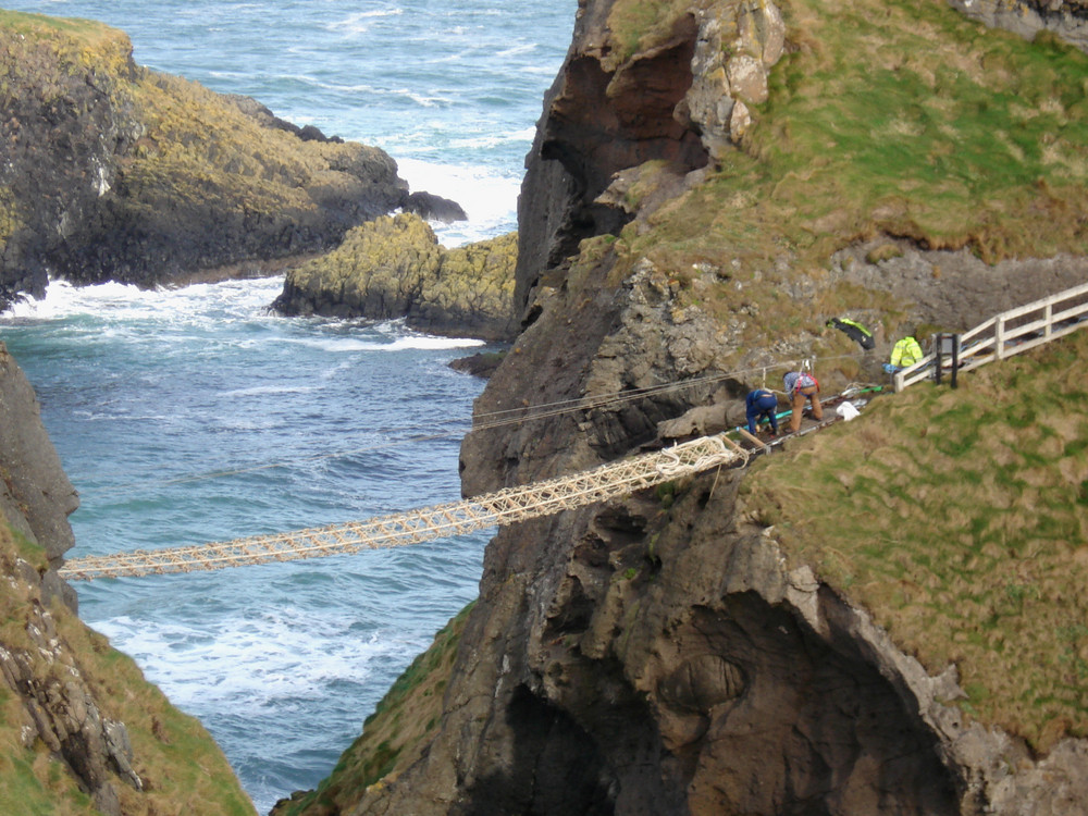 Unfurling the rope-bridge