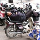 ungewöhnlicher Schlafplatz in Hanoi
