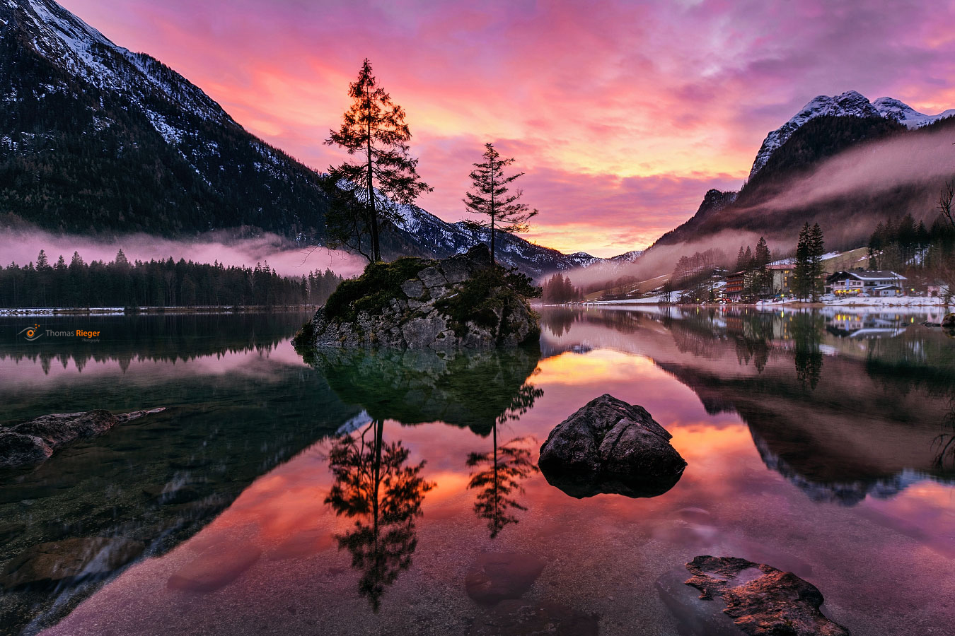 unglaublicher Sunset am Hintersee in Berchtesgaden