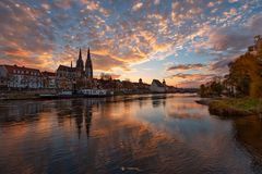 unglaublicher Sunset in Regensburg