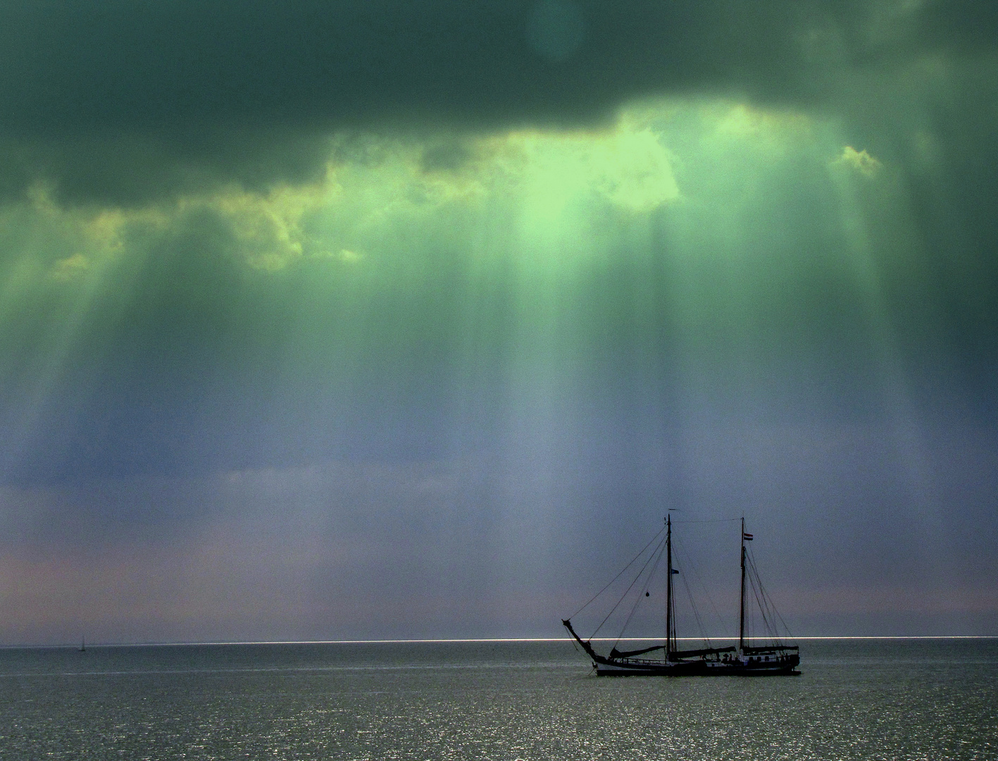 Ungutes Wetter über dem Ijsselmeer