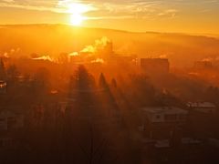 Uni Siegen bei Sonnenaufgang