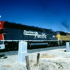 Union Pacific SD60M UP#6230, Southern Pacific EMD SD40M-2 SP#8623 passes Caliente,CA