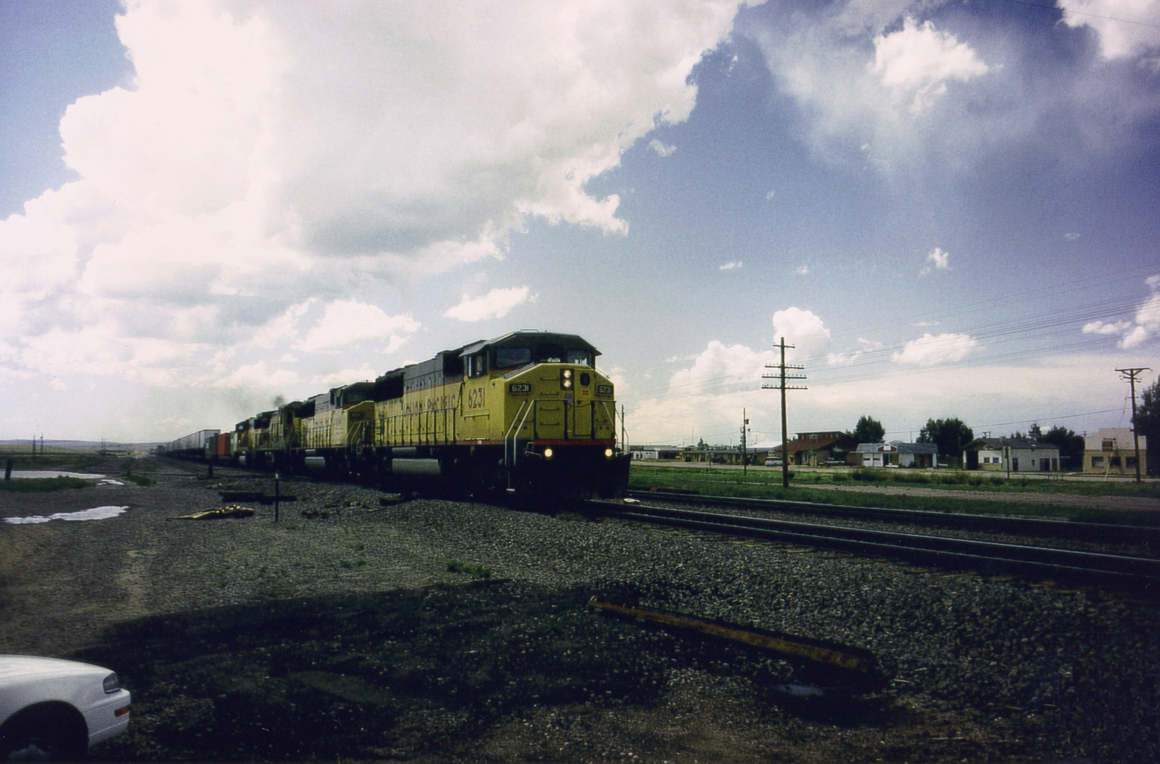 Union Pacific UP EMD SD60M #6231 leads a Freight Train near Laramie,WY