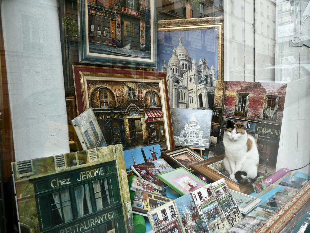 unique & irresistible: window cat in Paris-Montmartre