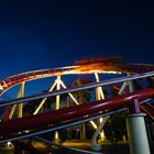 Universal CityWalk, Orlando USA Achterbahn bei Nacht